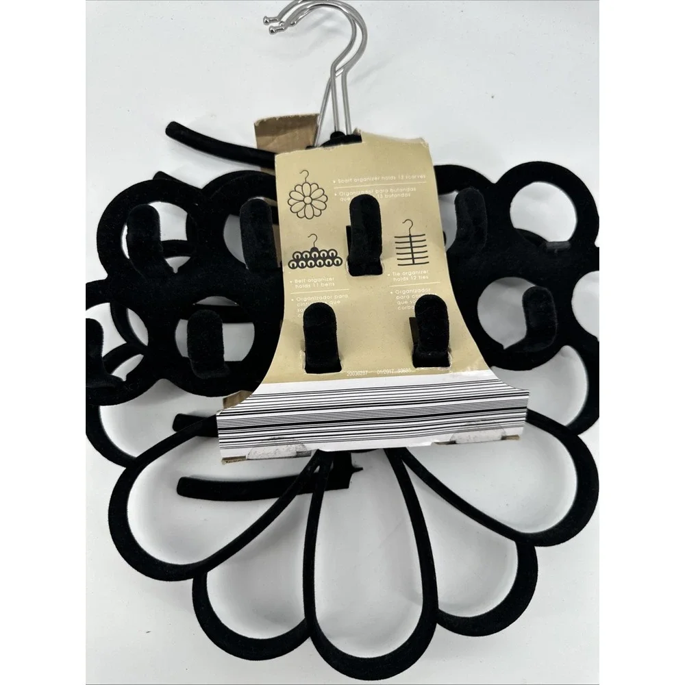 3 Pack Velvet Touch Accessory Hanger‎ Black Negro